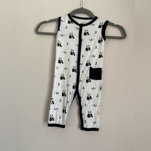 Kyte baby Zen sleeveless romper panda fish 18-24 month flawed